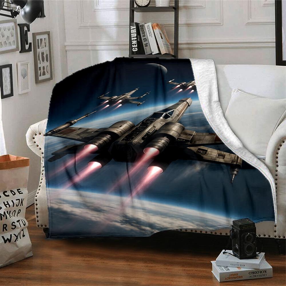Star Wars Blanket Warmthful Decor Suitable for Seaside Bed Bedding Four Seasons Universal Modern Style Gift for Travel Home Birthdays