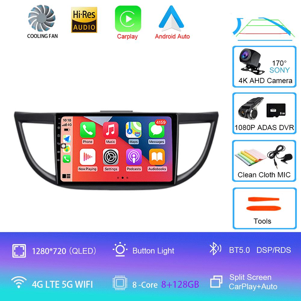 Car Radio Android 14 Carplay Auto Multimedia Player For Honda CRV CR-V 2012-2016 WIFI+4G DSP Autoradio Stereo 2din Head Unit