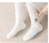 Kids' Autumn-Winter Thick Plush Socks - Cute Embroidered Puppy Design, Korean Style, Warm Mid-Calf for Girls