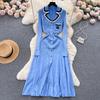 Fashion Autumn Winter Long Sleeve Knitted Maxi Dress Women Elegant Embroidery Pockets Long Sweater Dress Vestidos
