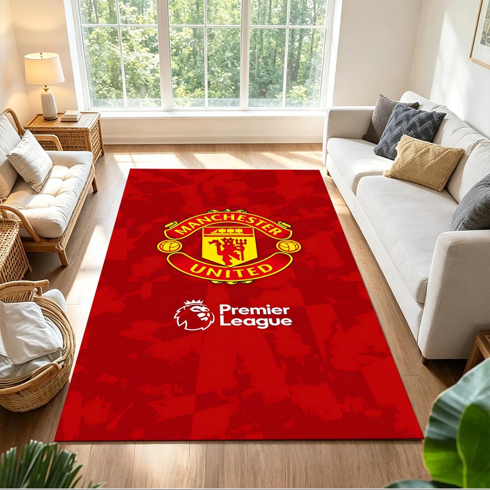 Manchester United Pride Decorative Area Rug Soft Plush Water-resistant & Washable Pet-friendly Living Room Elegant Luxury Rug Festive Decor Gift