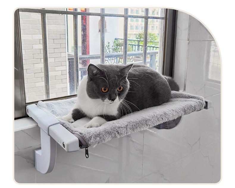 Universal All-Season Cat Hammock for Windows – Bedside Hanging Pet Bed for Sunbathing
