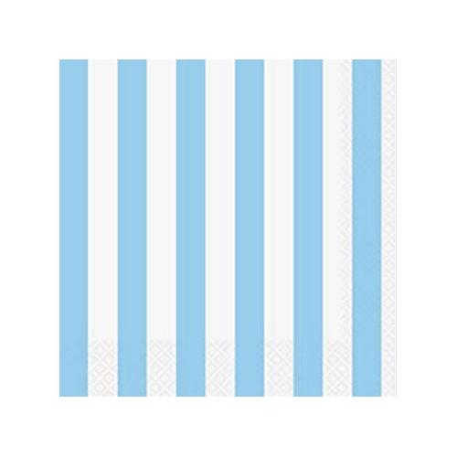 Unique Party Papírové pruhované jednorázové ubrousky (Balení 16)