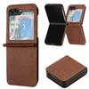 For Samsung Galaxy Z Flip7 FE 5G/Z Flip6 5G/Z Flip5 5G Case PU Leather Hard PC Phone Cover Calf Texture