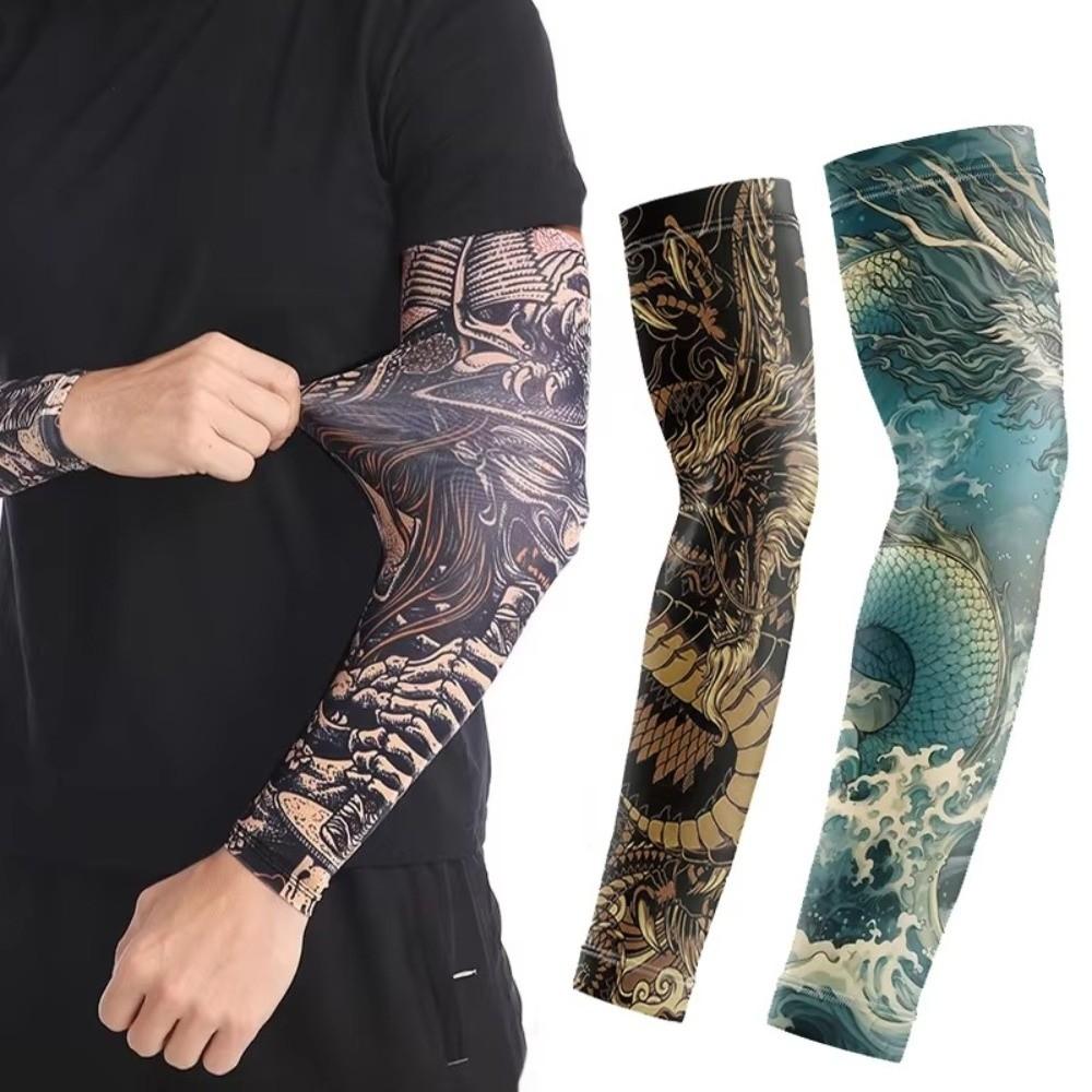 Quick Dry Flower Arm Sleeves Ice Fabric Camping Moto Sleeve New Arm Cover Outdoor Sports