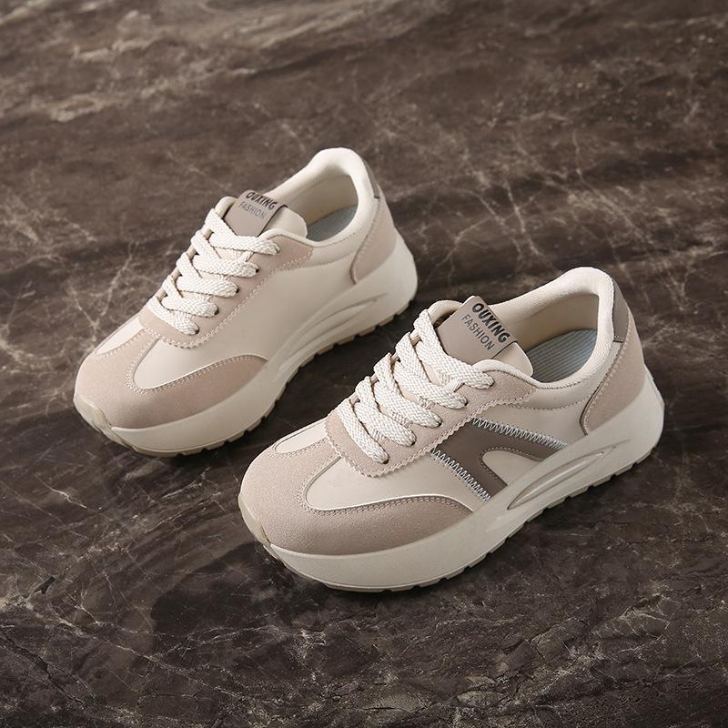 ins Korean version of the new dad shoes girl 2025 spring student running sports thick sole height casual street shot G6810