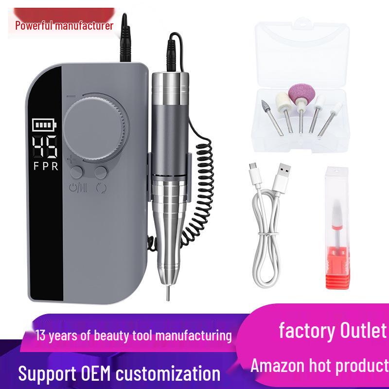 Professional Electric Nail Grinder for Gel Polish Removal: Portable Nail File & Buffer Machine
