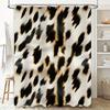 Animal Print Shower Curtain Black White Faux Fur Pattern For Bathroom Decor 72 X 72 Inches Modern Design Home Accessories
