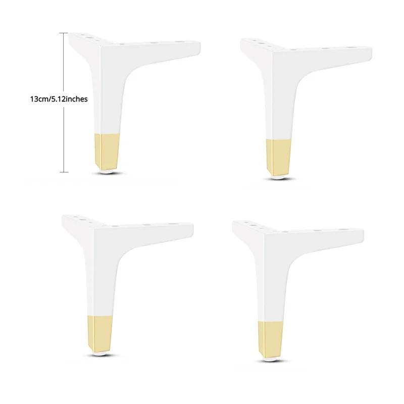 4 Stück 13cm Moderne Metall-Kaffeetischbeine, Robuste Möbel-Sofa-Beine für Bett, Stuhl, Schreibtisch, Kommode, Badezimmerschrank
