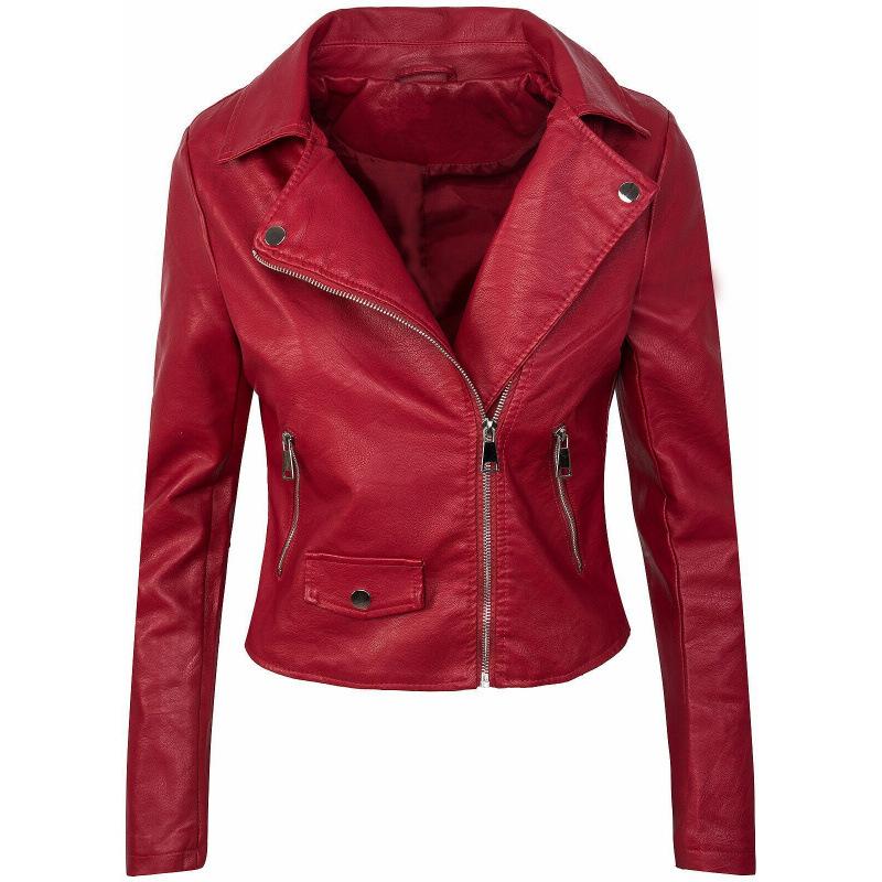 Jaquetas Motociclista Femininas Couro Sintético Preto Jaqueta Aviador Nova Curta Inverno Outono Punk Vintage Feminina Jaqueta de Couro