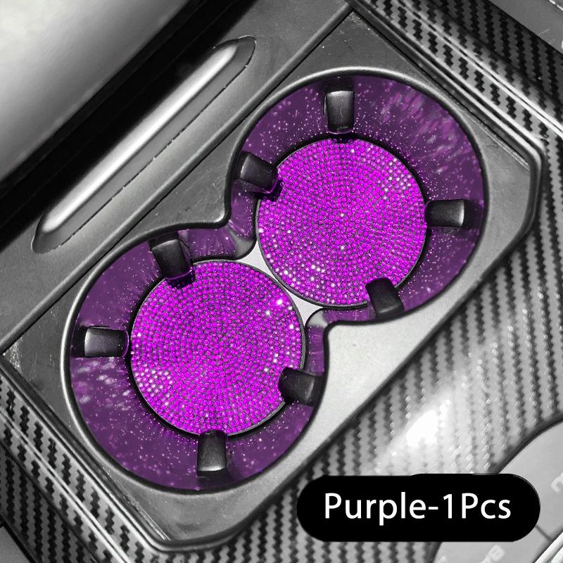 Multifunctional Car Diamond Coaster Water Cup Slot Non-Slip Mat Silica Pad Cup Holder Mat Auto Interior Decoration Accessories