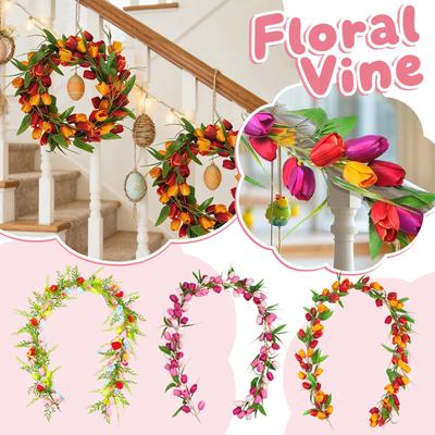 Artificial Flower Vine, Fake Flower Vine, Plastic Flower, Pipe Cover, Balcony Decoration
