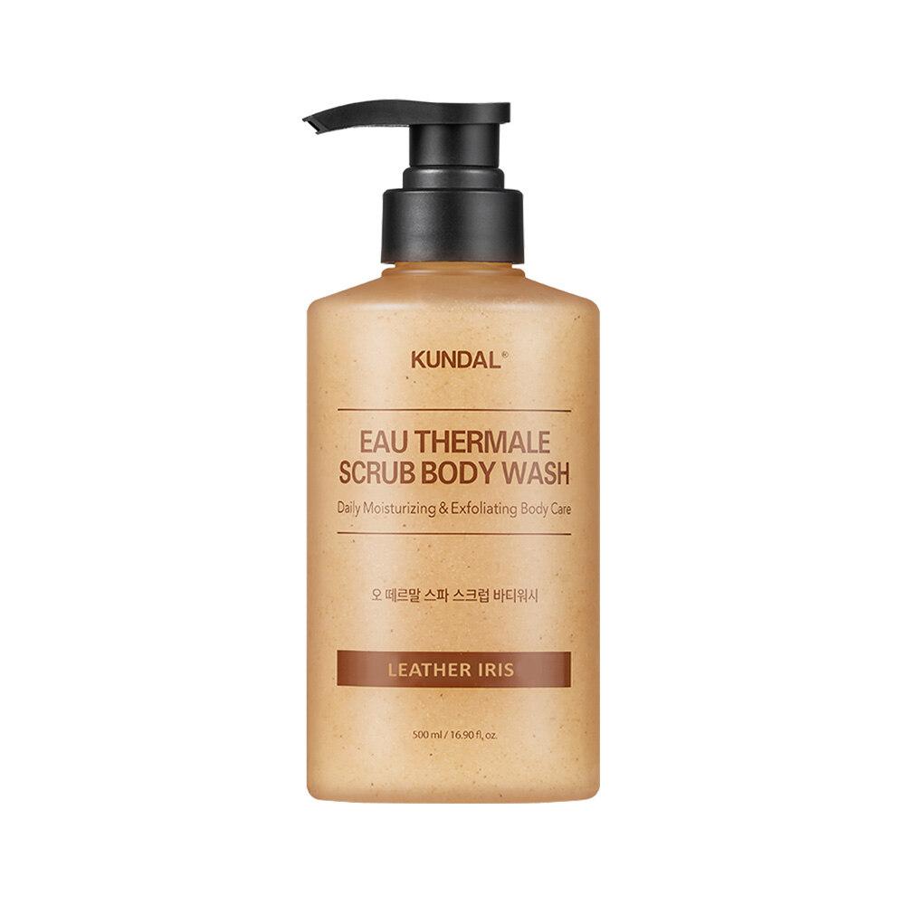 KUNDAL Eau Thermale Spa Scrub Body Wash Leather Iris 500ml x1