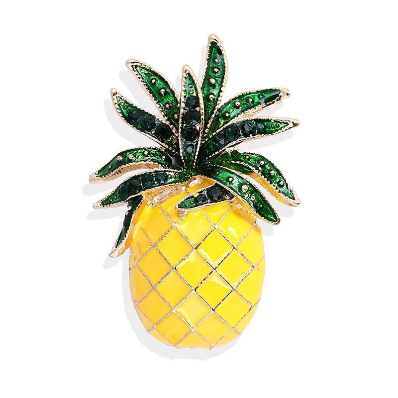 Pearl Crystal Pineapple Brooch Pins Women 'S Clothing Accessories Brooches Collar Pins Women 'S Jewelry