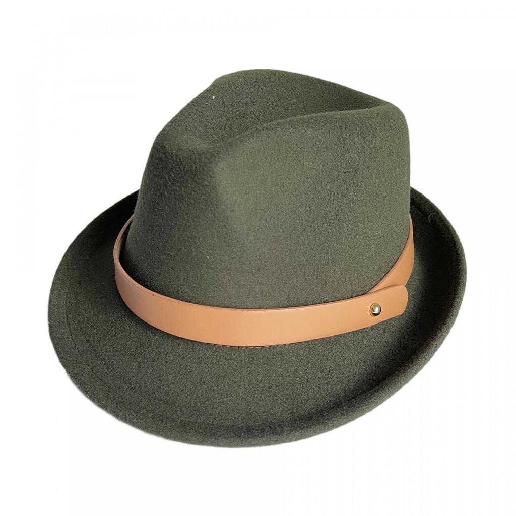 Fashion Felt Top Hat for Women British Retro Versatile Men Solid Color Felt Hat