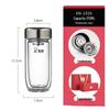 Xinor Double-Layer Insulated Glass Travel Mug