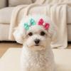 20Pcs Polka Dot Pattern Pet Hair Bows Soft Elastic Band Assorted Color Pet Grooming Bows Bowknot Shape Skin-Friendly Texture