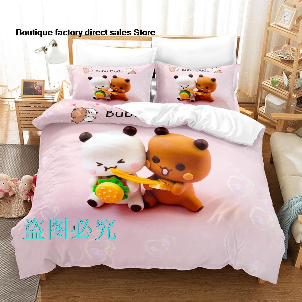 

Comforter Kids Bubu Dudu Bubu Dudu Bedding Set Single Twin Full Queen King Size Bed Set Kids Bedroom Duvet Sets Anime Bed Comforter (quilt)-EU Single(135*200cm)3pcs
