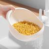 Multifunctional Kitchen Drain Basket and Rice Washing Sieve with Fine Holes - No Rice Leakage, PP Material, for Washing Vegetables/Fruit and Storage.