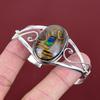 Ethopian Opal In Boulder Opal Gemstone Cuff Bracelet 925 Sterling Silver Bangle Adjustable Cuff Bracelet Handmade Jewelry Anniversary Gifts