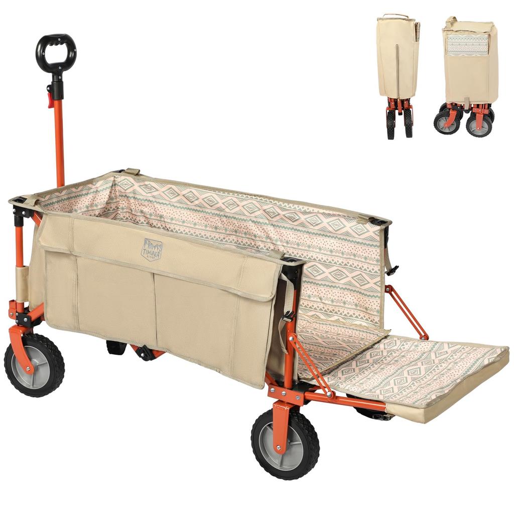 Venkovní vozík TIMBER RIDGE, Skládací, Vhodný pro dlouhé předměty, Jednodotykový typ sbíhání, Nosnost 100 kg, Volně stojící úložný prostor, Velký