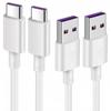 Cables & Adapters 2Pcs Usb Type C 5A Super Fast Charge Cable For Huawei Mate 10 / Pro P20 White