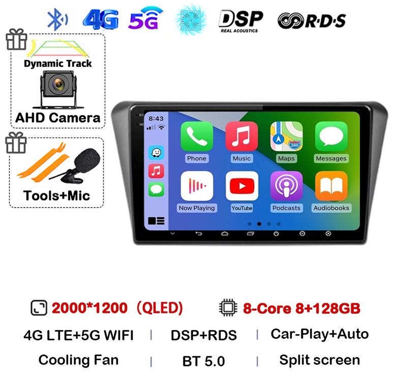 Android 14 Auto Carplay WIFI+4G For Peugeot 408 2014 2015 2016 2017 2018 GPS Car Radio Multimedia Video Player Stereo 360 Camera