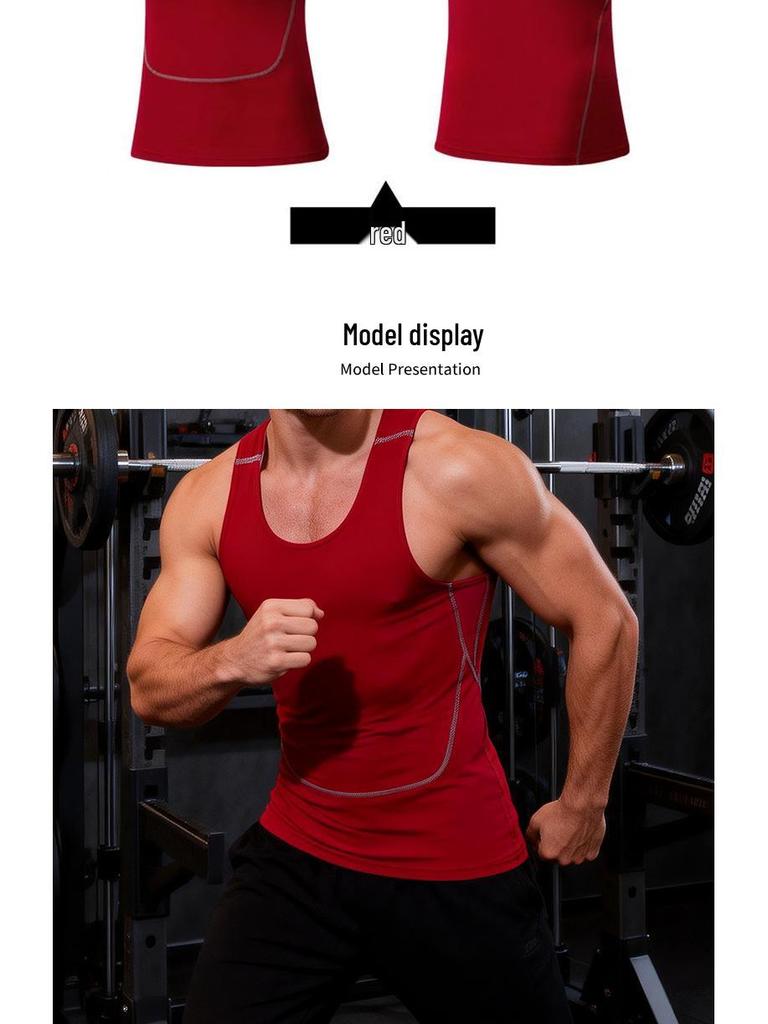 Men's Breathable Quick-Dry Slim Fit Sports Vest for Running, Training, and Basketball
