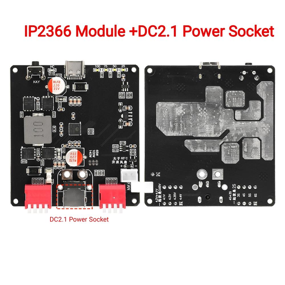 IP2366 2-6S Lithium Battery Charging Board 140W Bidirectional Fast Charger Module Up-Step Voltage with Auto Temperature Control