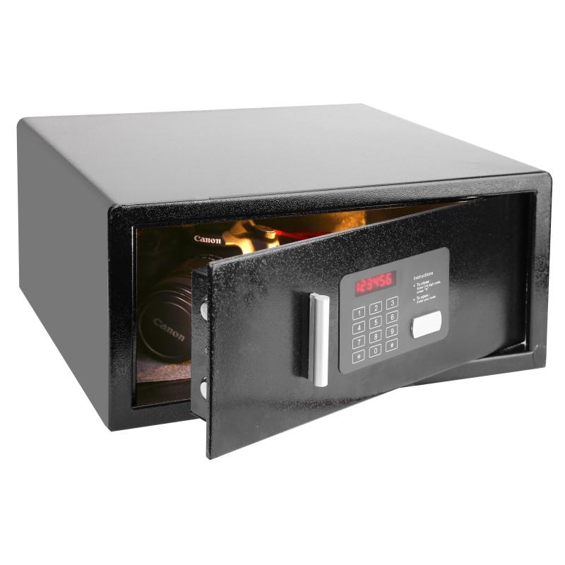 Harper - Safe01 - Noir - Coffre-fort Digital - Serrure électronique - Double Verrouillage - Led Intégrée