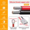 Silikonkabel, Stecker für Elektrostapler, Schnellladeanschluss-Kit, 8AWG M8, zweipolig, 50 A, 600 V, Hochstromstecker