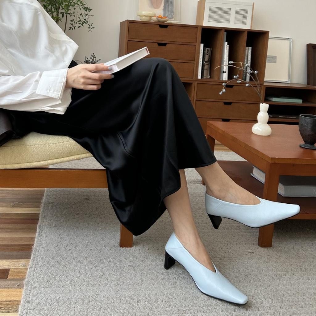 Fashion The 2025 New Style Of Small Square-Toe Braided High-Heeled Women'S Shoes Is Fashionable, Light And Mature