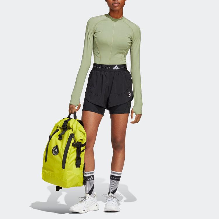 Adidas Logo Embroidered Quick-Dry Regular Sports Shorts Women Bottoms Black HS4258