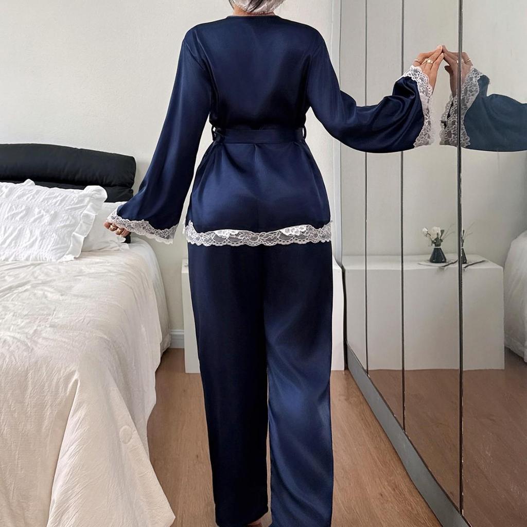 European & American Women's Silky Pajamas: Sexy & Fun Robe for Homewear
