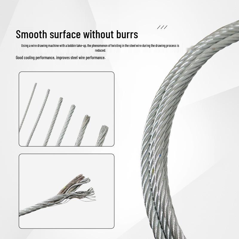 Durable Galvanized Steel Wire Rope for Lifting, Hoisting, and Home Drying