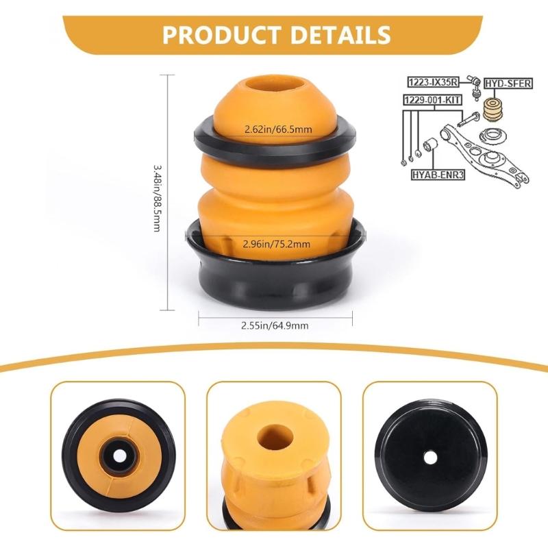 Elastic Rubber Bushings 553262B000 Component for Rear Shock Absorbers Rear Suspension Bump Stop Bushing
