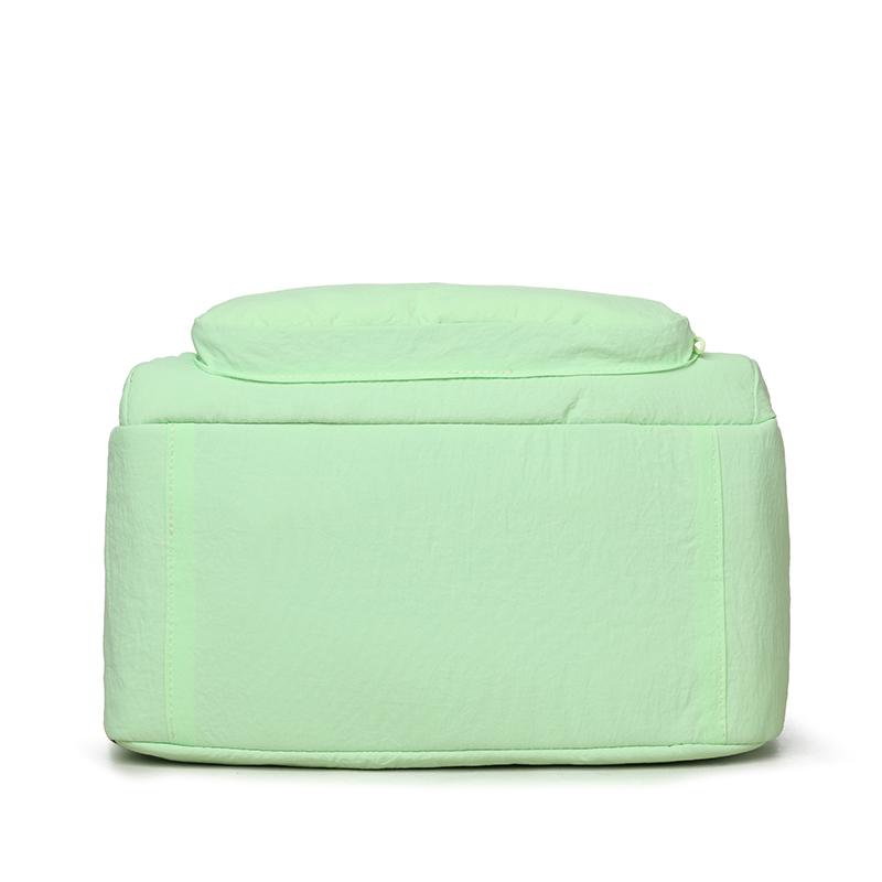 Solid Color Backpack Women's Multi-Layer Pocket Water-Repellent Nylon Backpack