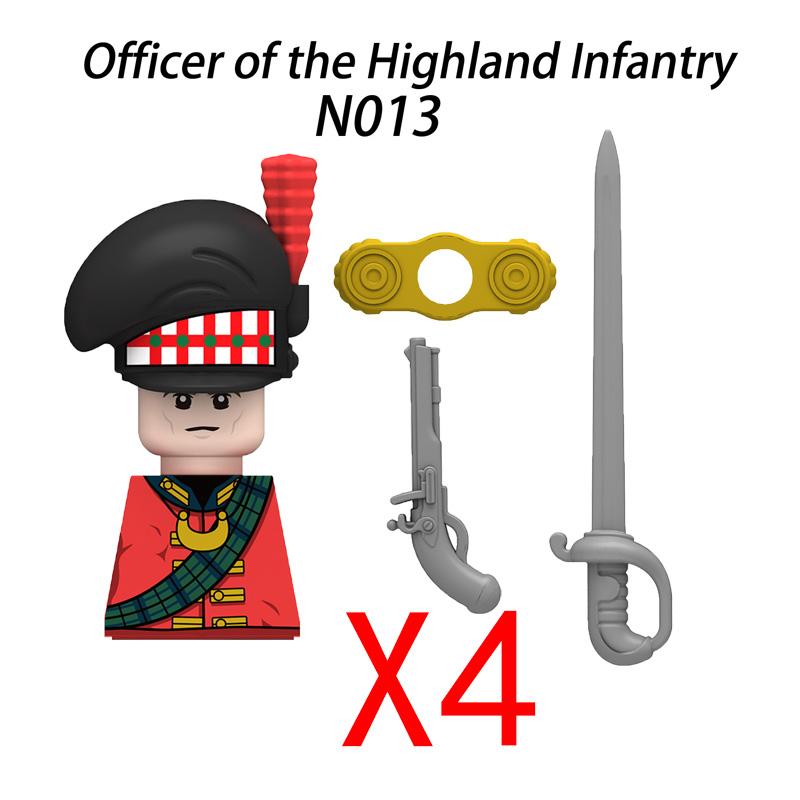 Military Medieval Building Blocks Napoleonic Wars Castle Knight Soldier Figures Weapons Guns British French Army Infantry MOC