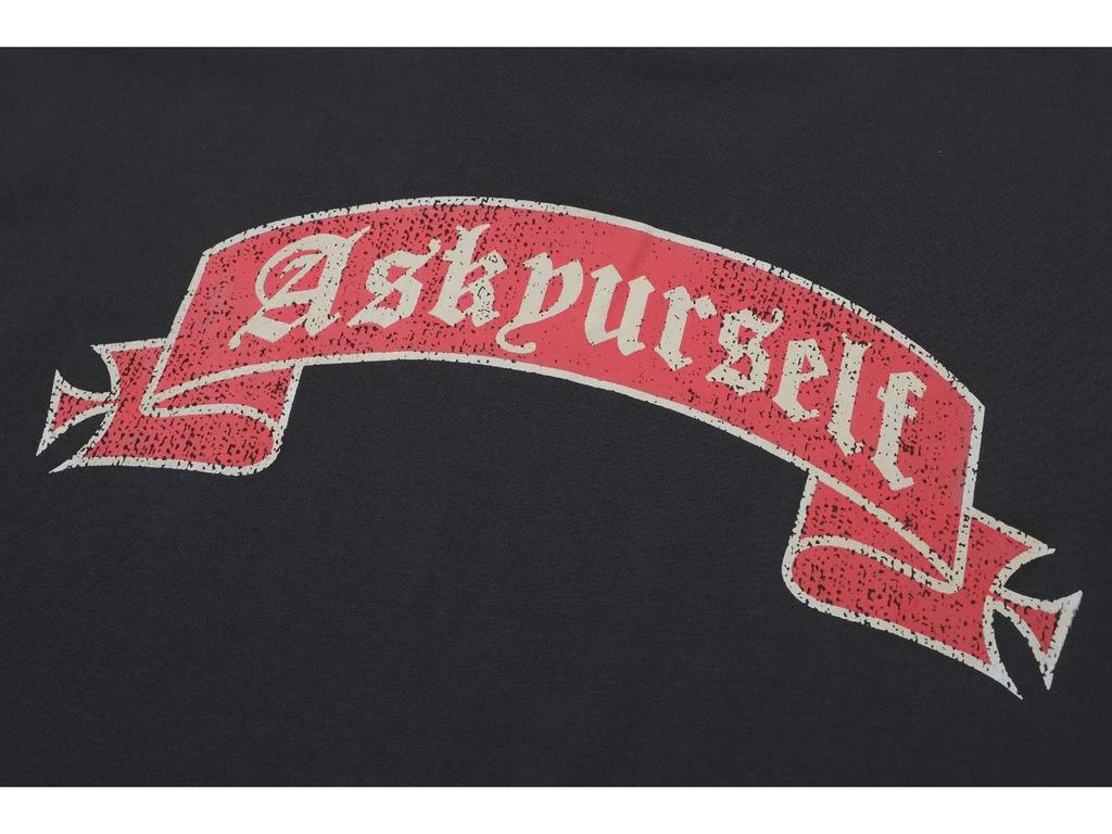 ASK ASKYURSELF Logo Printed Cotton Double Yarn T-Shirt