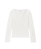 PEPLEE V-Neck Pocket Long Sleeve (White)