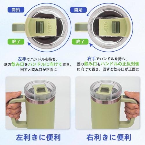 TYESO 0.9L Tumbler, Insulated Stainless Steel Water Bottle with Straw and Handle, Vacuum Insulated, Double Walled, Wide Mouth, Large Capacity, Direct