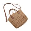 Woven Straw Tote Bag Hollow Out Shoulder Bag Women Beach Basket Purse Summer Handbag