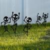 Outdoor Halloween Dancing Skeleton Metal Garden Silhouette