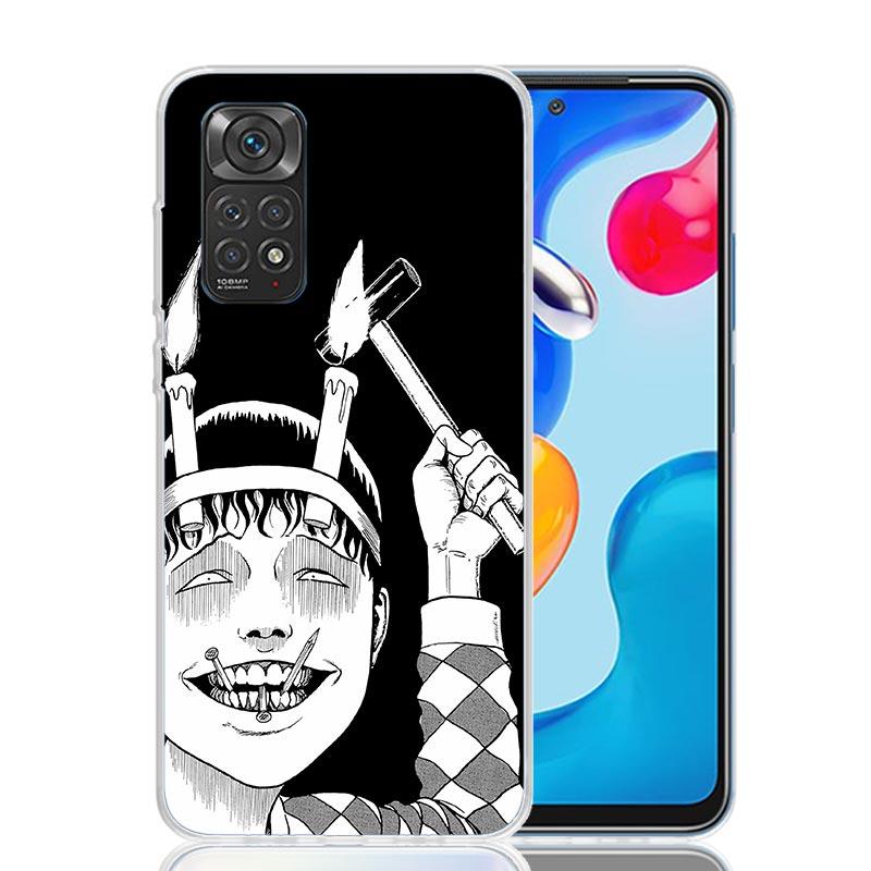 Japanese Horror Comic Anime Phone Case For Xiaomi Redmi Note 15 14 13 12S 12 Pro Plus 11S 11E 11 11T 10S 10 Art Soft Pattern Cov