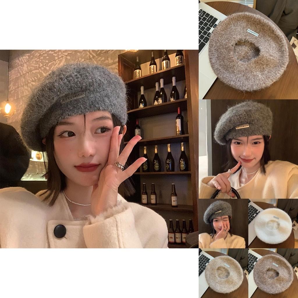 Stylish Wool Beret For Women Winter Warmth Elegant Design Large Head Fit
