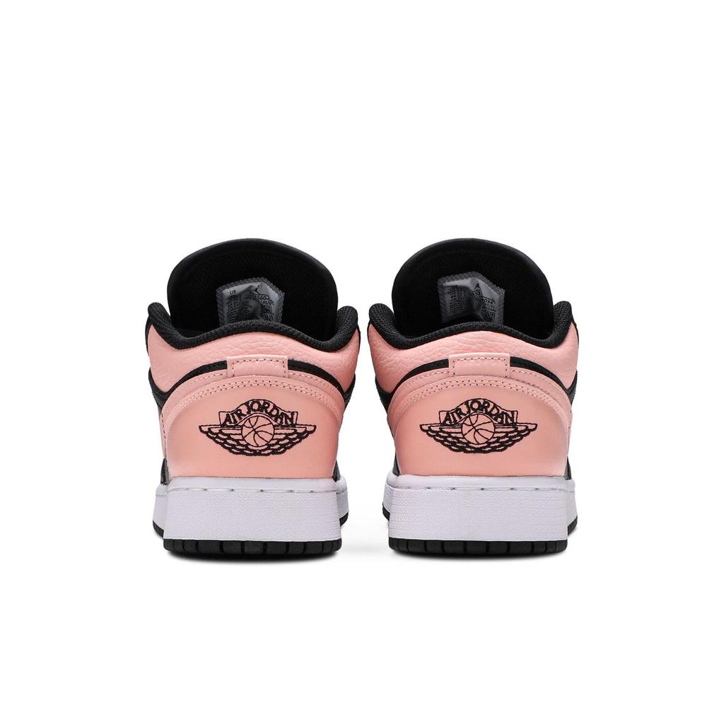 Air Jordan 1 Low Grade School 'Crimson Tint' (Unisex) Black / Crimson Tint / Hyper Pink / White Kids' Basketball Shoes 553560 034