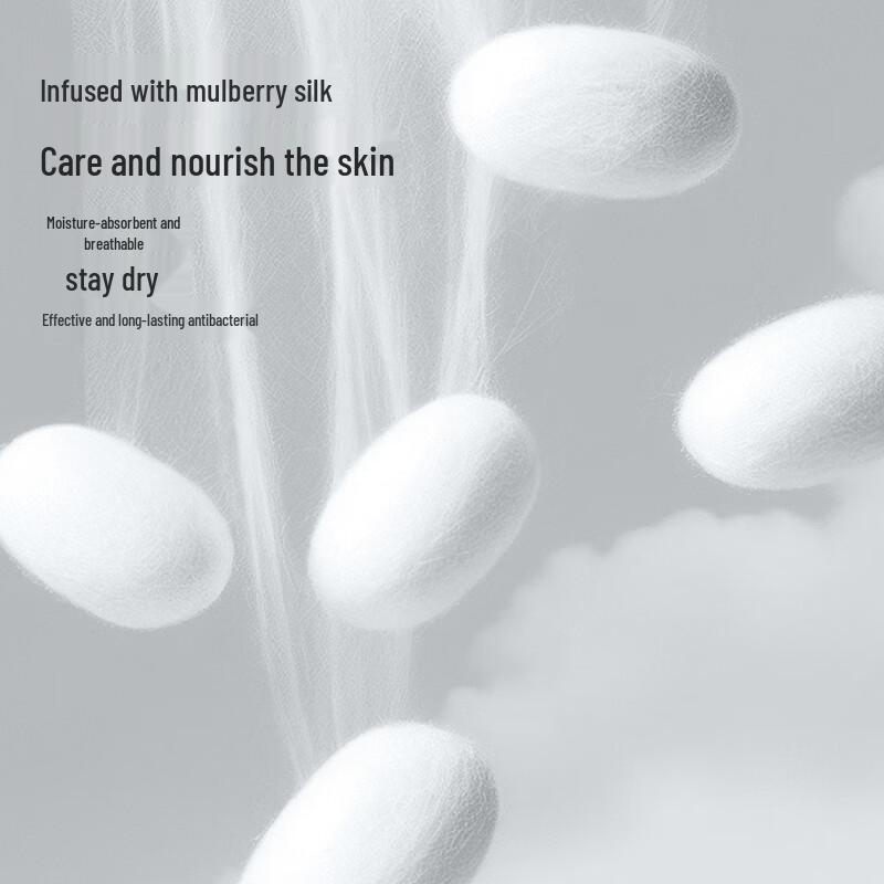 Mao Ren Men's Pure Cotton Boxer Briefs with Mulberry Silk Antibacterial Crotch (4-Pack)