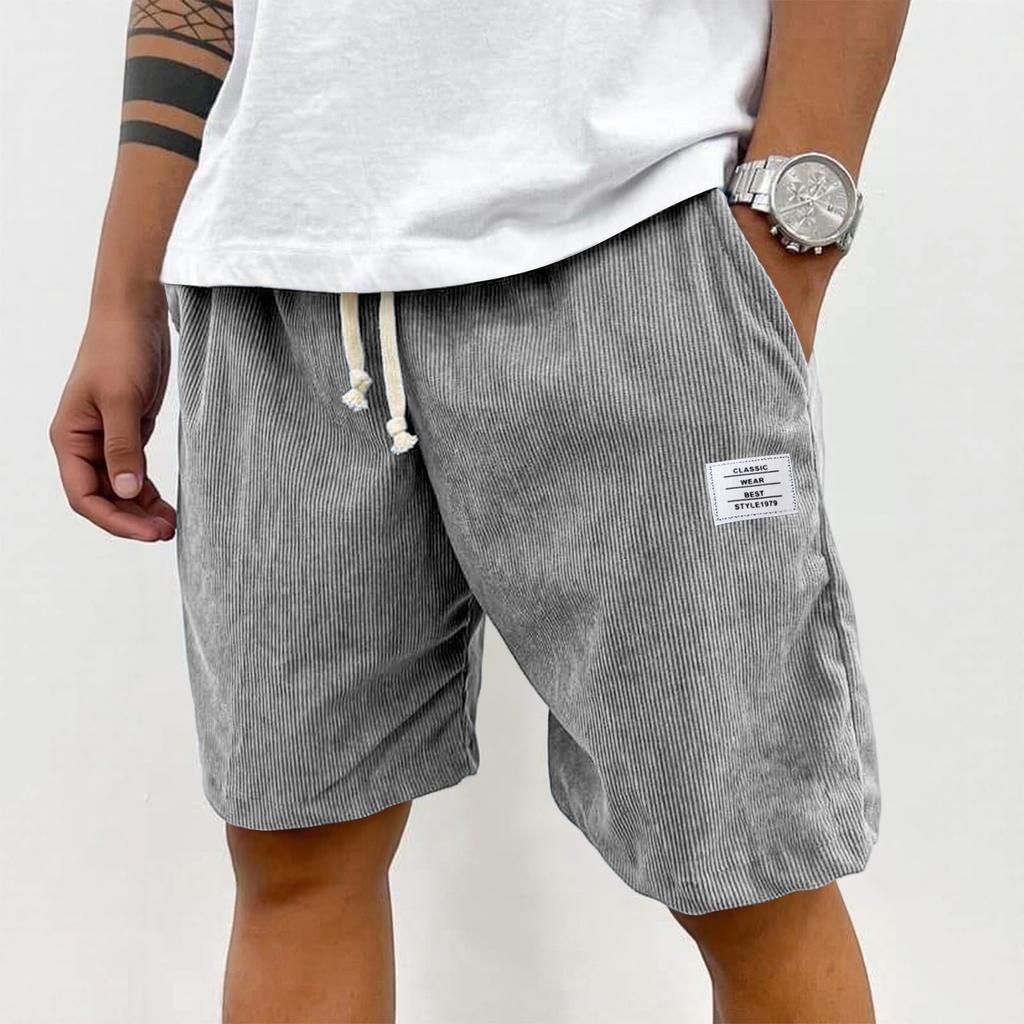 Men's Label Five-inch Pants Casual Pants Men's Drawstring Shorts