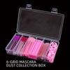 Snap Lid Eyelash Extension Storage Box 6-Compartment Storage Container  Glue Tweezers Tool
