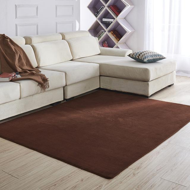 Soft Coral Carpet Solid Color Thickened Floor Mat Washable Children 'S Crawling Blanket Tatami Mat